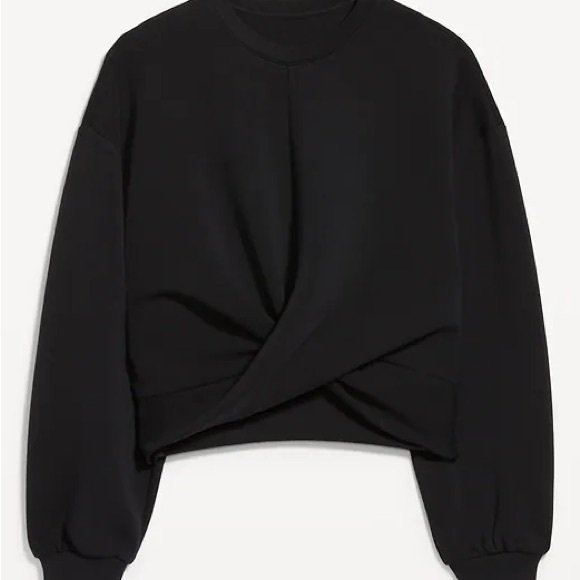 Old Navy Tops - BLACK bounce fleece top. Size Large